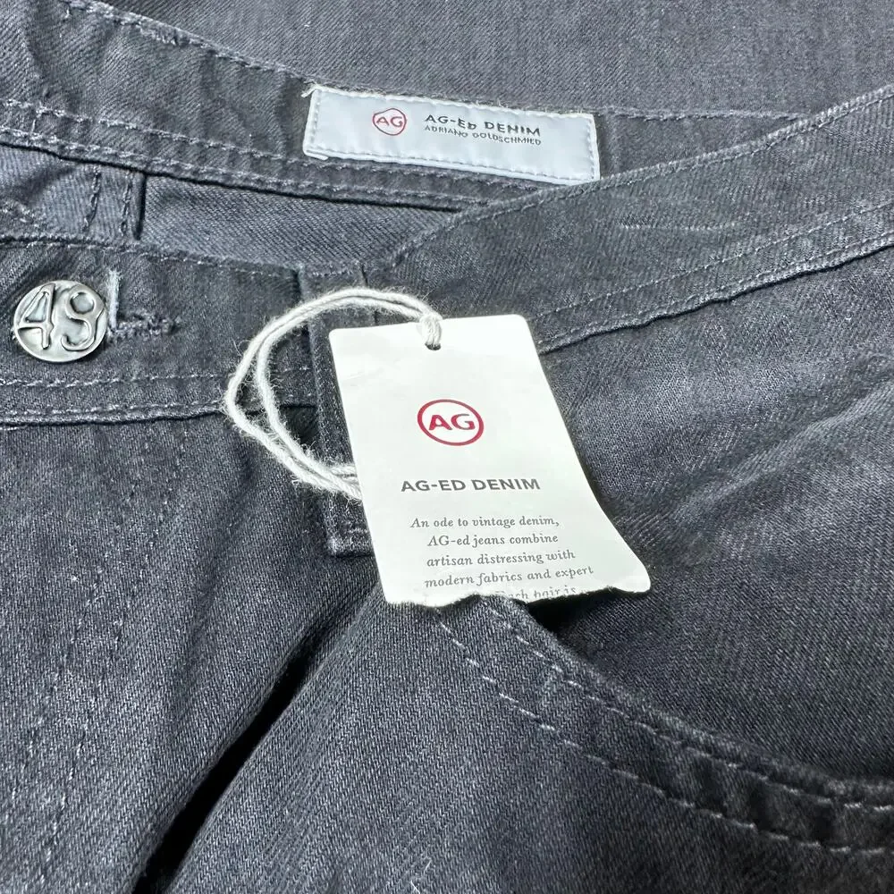 AG Adriano Goldschmied NWT The Apex Relaxed Tapered Jean Black Size 31R Mid Rise